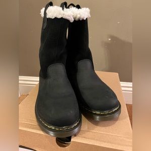 Black Suede DocMartins, like new.